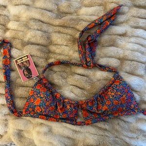 Strawberry milk mob bikini top size large new with tags!